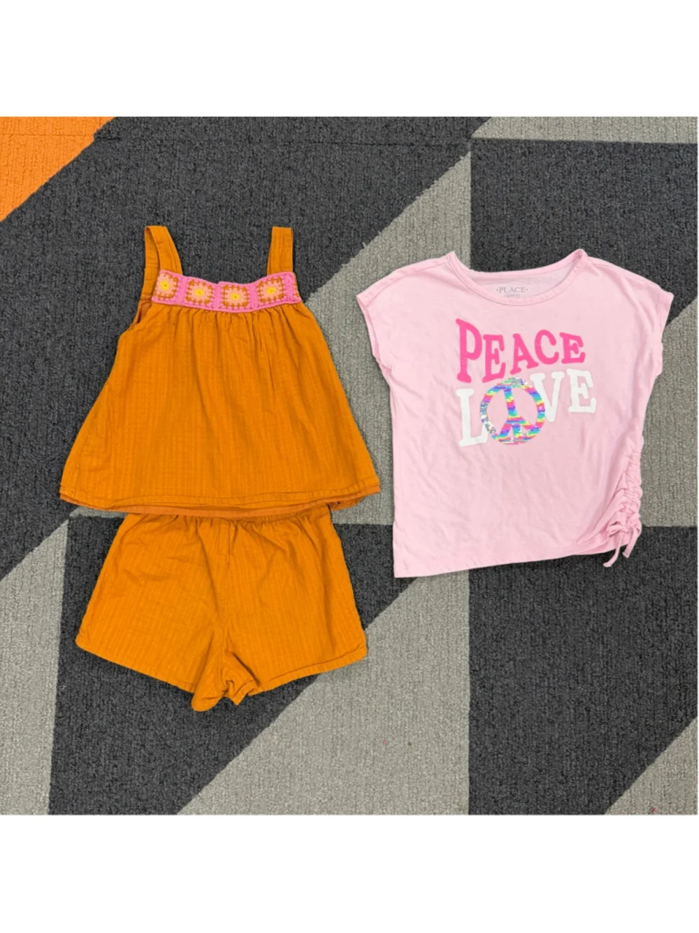 Girls The Children's Place & 2-Piece Set Wonder Nation Size 4T Orange Pink